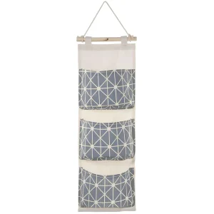 Wall Mounted Storage Bag Door Closet Hanging Storage Bag Organizer Waterproof 3 Pockets Pouch