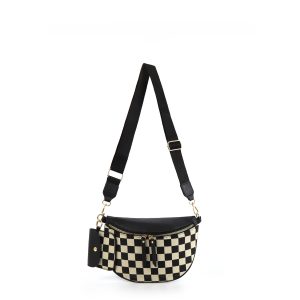 Only Self Pickup—Ladies’ Trendy Checkerboard Pattern Portable Bag