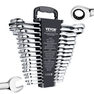 Combination Wrench Set 16-Piece Metric 8 Mm To 24 Mm With Organizer Rack