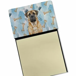 Fawn Mastiff Coworker Watercolor Sticky Note Holder Refillable Dispenser Desk Accessory 3×3 Pad Gift