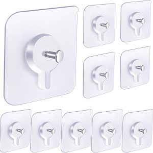 Adhesive Hooks For Wall,Wall Hangers Without Nails For Photos Frames,Utility Waterproof And Oil Resistant Hooks For Kitchen,Bathroom,Home And Office