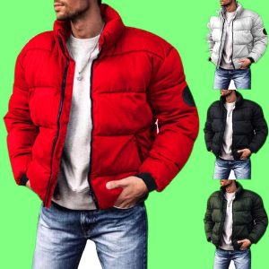 Coat Stand-up Collar Downcotton-padded Jacket Thickened Men’s Cotton Jacket