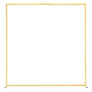 Arch Backdrop Stand, 6.6 X 6.6 Ft, Stable Structure, Easy Assembly, Square Gold Metal Arch Backdrop Stand For Wedding, Birthday Party, Graduation, Holiday Celebration, And Ceremony Decoration