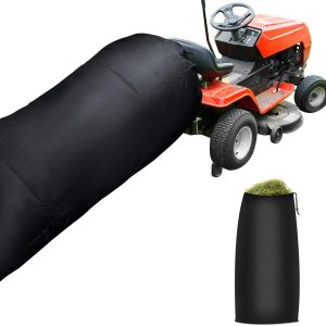 Lawn Tractor Leaf Bag For Riding Lawn Mower Reusable Big Capacity Mower Leaf Bag Black Grass Catcher Bag