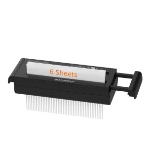 Small Paper Shredder For Home, 6 Sheet Strip Cut Paper Shredder Without Basket,Portable Shredder Extendable Arm Design With Overheat Protection For Home Office
