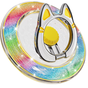 Magnetic Phone Ring Holder For MagSafe, Yellow Colorful