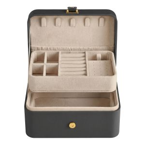 Jewellery Box, 2-Layer Travel Storage Case, 11 X 16 X 8 Cm