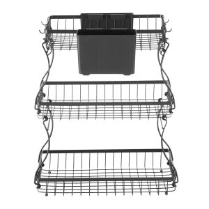 3 Tier Fruit Basket Bowl Kitchen Countertop Storage Stand Holder Banana Hanger