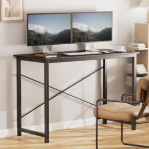 Computer Office Desk For Small Spaces, Writing Gaming Work Desk Modern Kids Study Table With Storage Bag & Headphone Hook