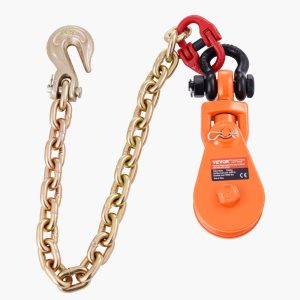 2 Ton 3′ Snatch Block With Chain Flatbed Tow Truck Rollback Car Carrier Cable