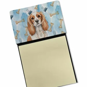 Blenheim Cavalier Spaniel Coworker Watercolor Sticky Note Holder Refillable Dispenser Desk Accessory 3×3 Pad Gift