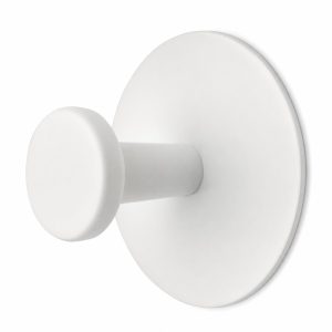 White Round Plate With White Round Hook,2 Pack
