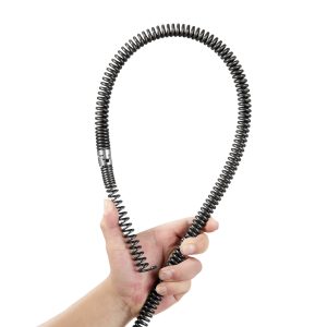 Drain Cleaning Cable 66 FT X 5/8 Inch, Professional Sectional Drain Cleaner Cable With 7 Cutters For 0.8″ To 3.9″ Pipes, Hollow Core Sewer Drain Auger Cable For Sink, Floor Drain, Toilet