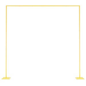 Arch Backdrop Stand, 8 X 8 Ft, Stable Structure, Easy Assembly, Square Gold Metal Arch Backdrop Stand For Wedding, Birthday Party, Graduation, Holiday Celebration, And Ceremony Decoration