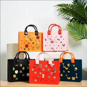 Waterproof EVA Handbag Punching Women’s Tote Bags With Shoulder Strap For Women Hand Tote Bag Beach Bag