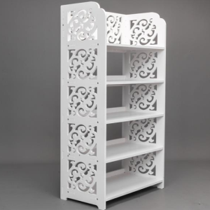 WPC – 5 Layers Carved Shoe Rack – A – 42X24X80cm