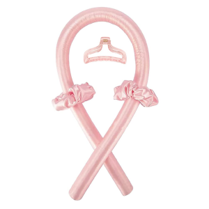 Heatless Curling Rod Headband No Heat Silk Ribbon Curling Rod Hair Roller Curls With Hair Claw Clip Lazy Natural Soft Wave DIY Hair Rollers Styling Tool