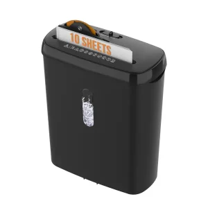 10-Sheet Strip Cut Paper Shredder, P-2 Security Level With 3.17-Gallon Basket, CD & Credit Card Shredder – Durable & Fast – Jam Proof System -ETL Certified Home Office Shredders – FBAShipping