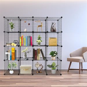 16 Grid Iron Mesh Material Storage Rack