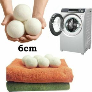 Eco-Friendly Wool Dryer Balls 6 Pack – Reusable Natural Laundry Balls With Carry Bag, Speed Up Drying & Remove Static
