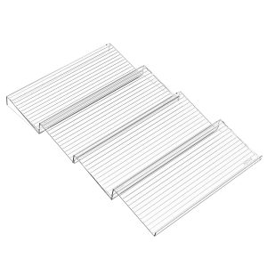 4 Pcs Multi Layer Seasoning Storage Rack, Stepped Spice Bottle Display Rack, Transparent Adjustable Storage Rack