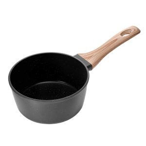 1.5 QT Saucepan, Nonstick Saucepan With Tempered Glass Lid, Multipurpose Cooking Sauce Pot With Detachable Handle, Sauce Pan Small Kitchen Cooking Pot With Coating, Induction Compatible, Black