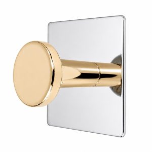Bright Square Plate With Gold Round Hook, 2 Pack
