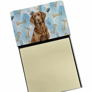 Liver Flat-Coated Retriever Coworker Watercolor Sticky Note Holder Refillable Dispenser Desk Accessory 3×3 Pad Gift