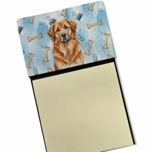 Red Leonberger Coworker Watercolor Sticky Note Holder Refillable Dispenser Desk Accessory 3×3 Pad Gift