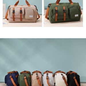 Minimalist Sports Duffel Bag ,Large Capacity Gym Tote With Separate Shoe Pocket,Multi-functional Travel Weekender & Crossbody Bag,Stylish Workout & Overnight Bag For Women