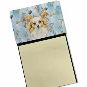 Lemon and White Papillon Coworker Watercolor Sticky Note Holder Refillable Dispenser Desk Accessory 3×3 Pad Gift