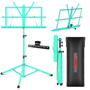 5 Core Music Stand Adjustable Desktop Book Stands Portable Sheet Holder All Metal Foldable Bookstand