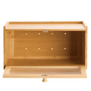Bread Box For Kitchen Counter Large Capacity Bamboo Storage Container Natural