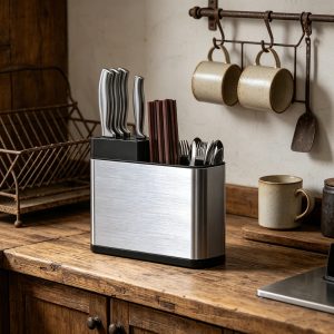 Universal Knife Block Holder Without Knives Kitchen Countertop Utensil Holder
