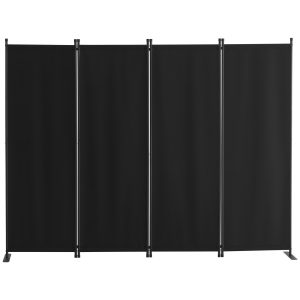 Room Divider, 88×67.5inch Room Dividers And Folding Privacy Screens 4-Panel, Fabric Partition Room Dividers For Office, Bedroom, Dining Room, Study, Freestanding, Black