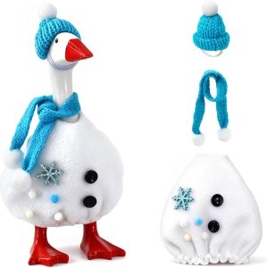 7 Inch Mini Desk Goose Outfits Winter Goose Clothes Accessories For Office Desk Decoration