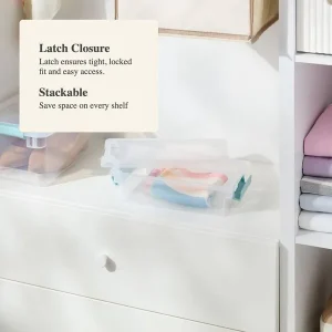 1.9qt Clear Storage Bin With Latches