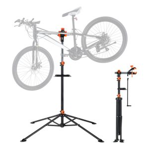 Bike Repair Stand, 80 Lbs Heavy-duty Steel Bicycle Repair Stand, Adjustable Height Bike Maintenance Workstand With Magnetic Tool Tray Telescopic Arm, Foldable Bike Work Stand For Home, Shops