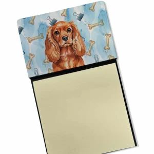 Ruby English Toy Spaniel Coworker Watercolor Sticky Note Holder Refillable Dispenser Desk Accessory 3×3 Pad Gift