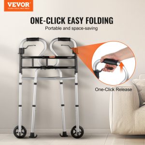 Folding Walker Stand-Assist Folding Walkers With Adjustable Height & Width