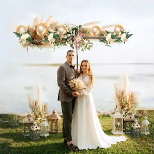 6.5×8.5FT T Shape Photo Video Backdrop Stand Heavy Duty Background Stand Adjustable Photography Backdrop Stand With 6 Spring Clamps Sandbag Carry Bag For Studio Party Wedding
