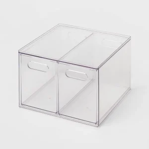 All Purpose 2 Drawer Storage Clear