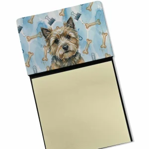 Cairn Terrier Coworker Watercolor Sticky Note Holder Refillable Dispenser Desk Accessory 3×3 Pad Gift