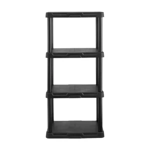 4-Shelf Plastic Storage Shelf, Black, 22″ W x 14″ D x 47″ H(Shipment from Walmart)