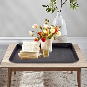 Vanity Tray Hammered Rectangular Vanity Tray With Padded Bottom  Oil Rubbed Bronze Finish