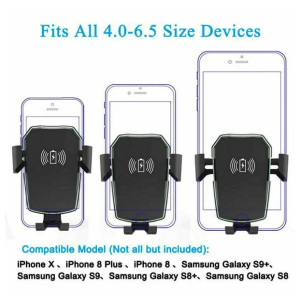 Qi Wireless Fast Charging Car Charger Mount Holder Stand 2 In 1 For Cell Phone