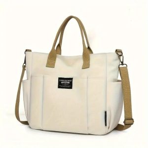 Only Self Pickup—Multi Pocket Tote Bag For Women, Retro Canvas Shoulder Bag, Versatile Crossbody Bag For Daily Use