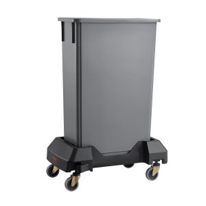 Slim Trash Can Dolly With Wheel Fit 16/23 Gal Container Bin 200lbs Heavy Duty