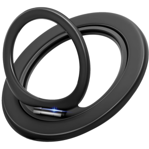 Magnetic Ring For MagSafe Grip,Magnetic Cell Stand Holder Finger Ring,Thin And Light Design For Can Rotate 360 Degrees Compatible With  Series-Black