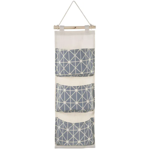 Wall Mounted Storage Bag Door Closet Hanging Storage Bag Organizer Waterproof 3 Pockets Pouch